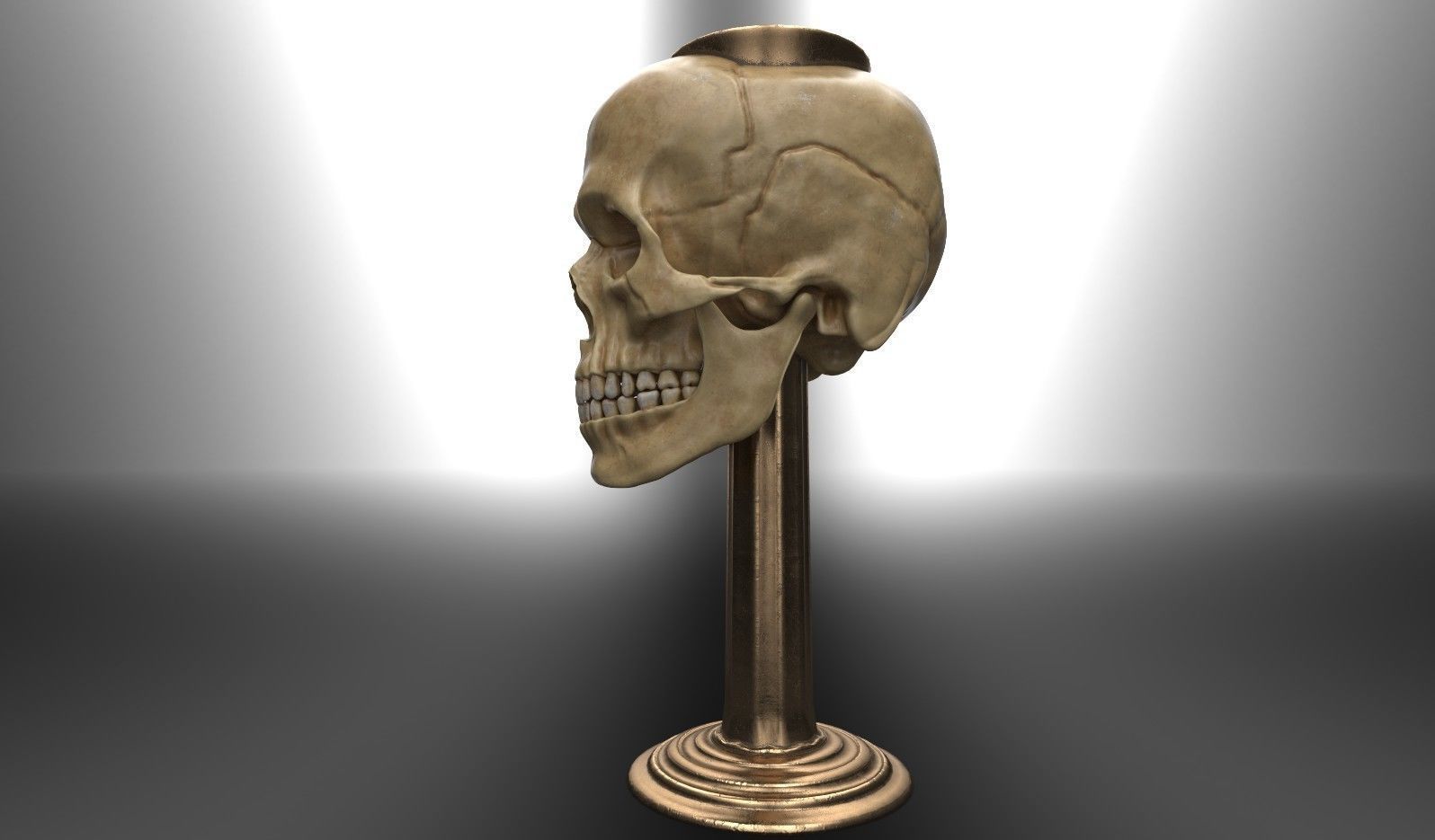 Gothic Style Skull Chalice 3D model_1