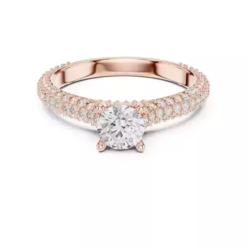 Three Sided Diamond Engagement Wedding Ring 3DM STL Video