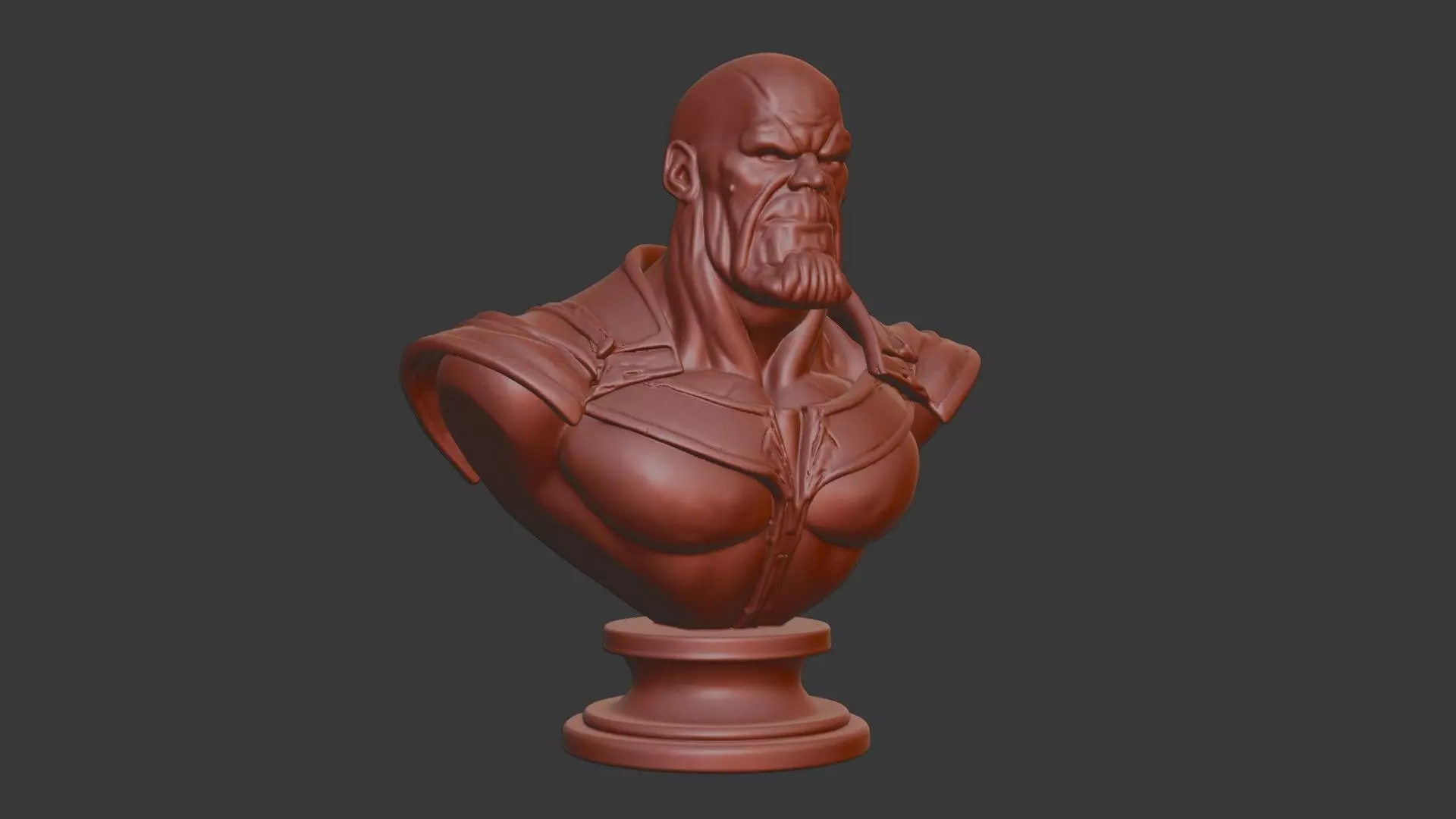 Thanos Bust 3D Model - STL Printable Marvel Sculpture 3D print model_1