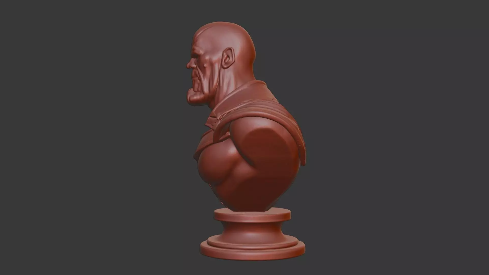 Thanos Bust 3D Model - STL Printable Marvel Sculpture 3D print model_3
