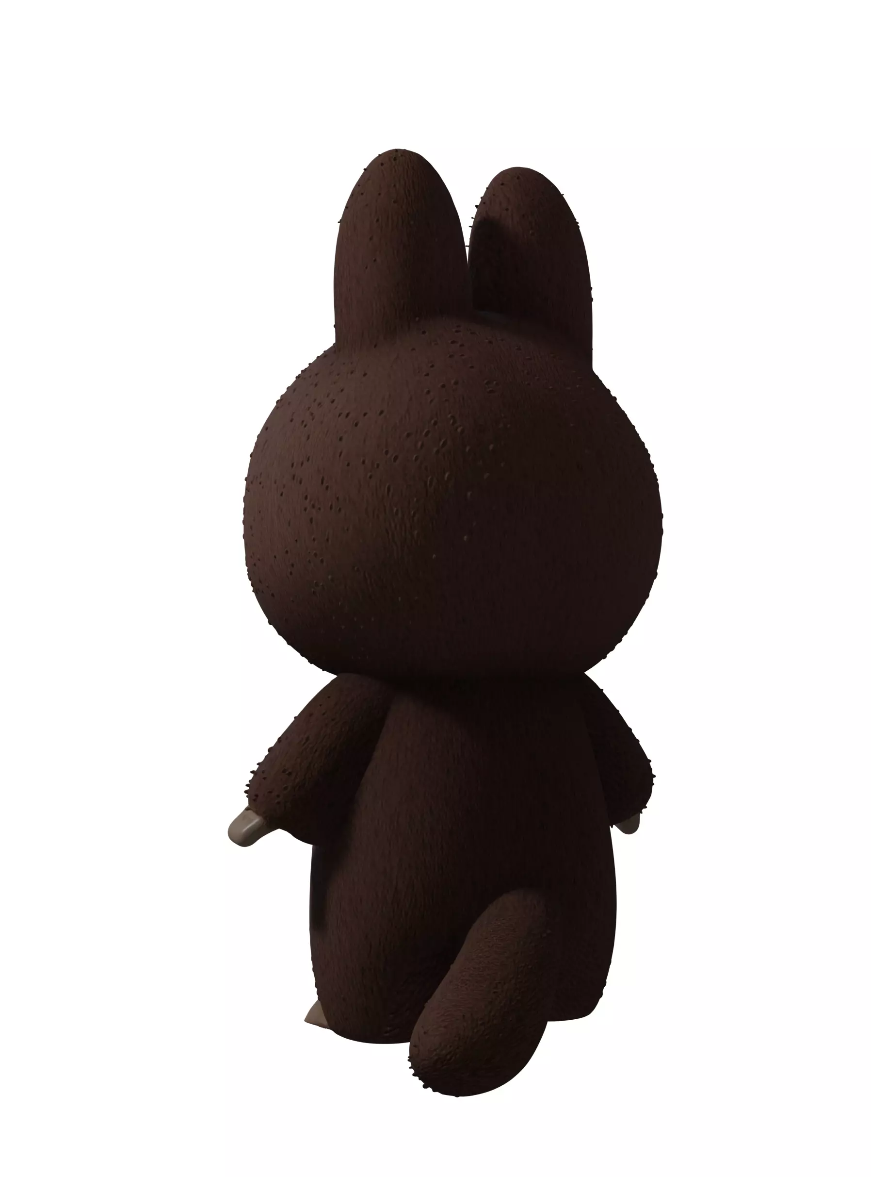 Labubu Inspired Stylized Creepy Cute Designer Toy Model 3D model_2