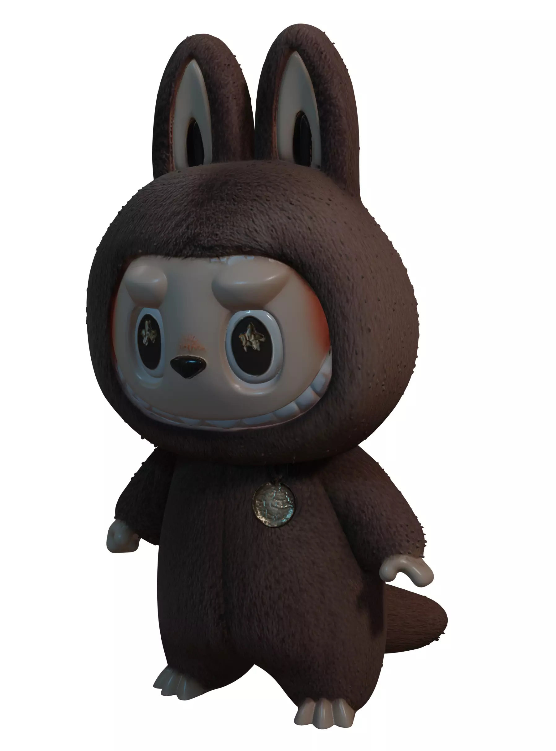 Labubu Inspired Stylized Creepy Cute Designer Toy Model 3D model_0