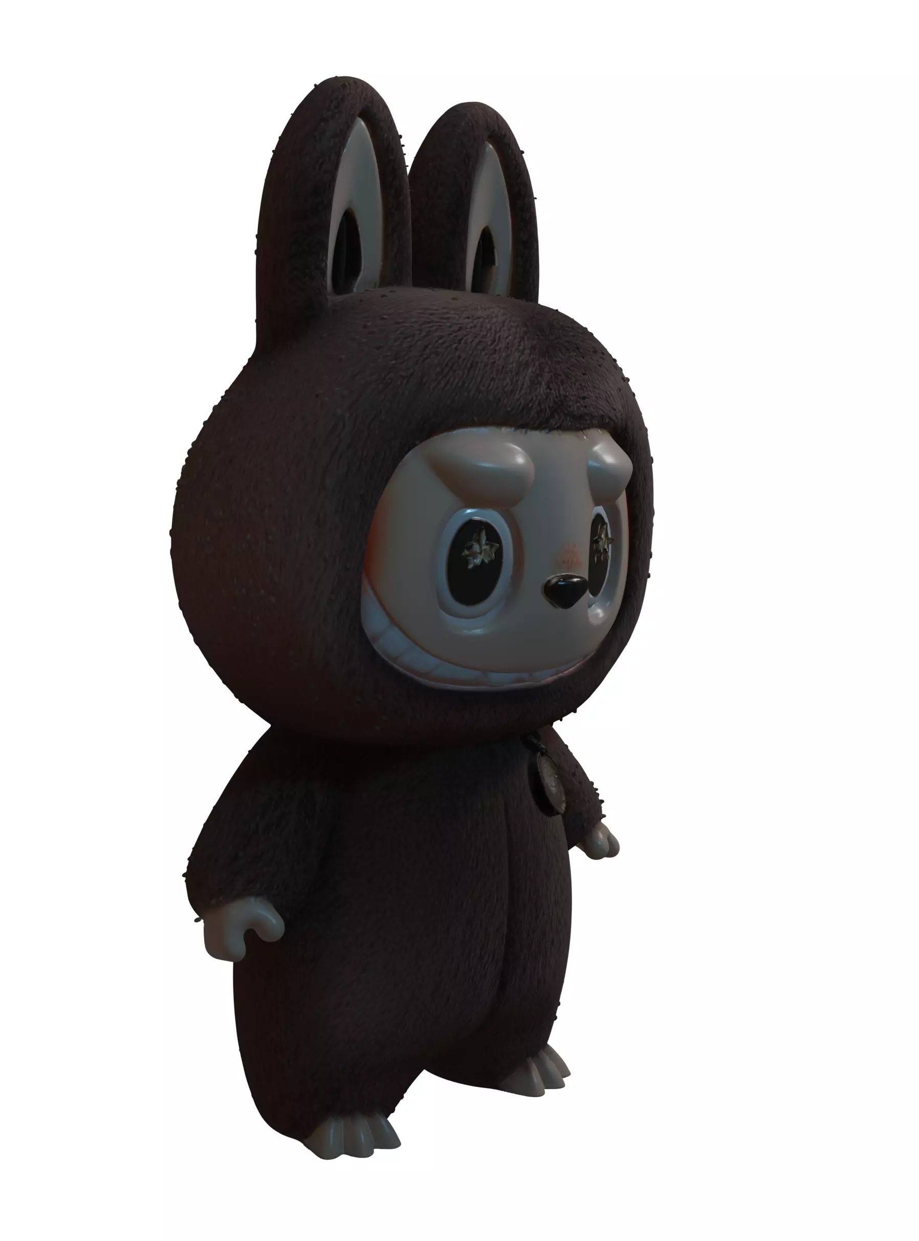 Labubu Inspired Stylized Creepy Cute Designer Toy Model 3D model_1