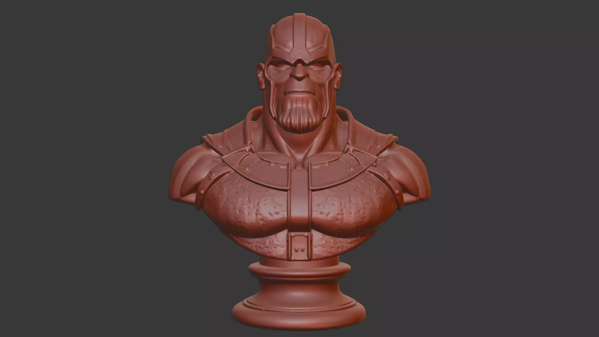 Thanos Bust 3D Model - STL Printable Marvel Sculpture 3D print model_2