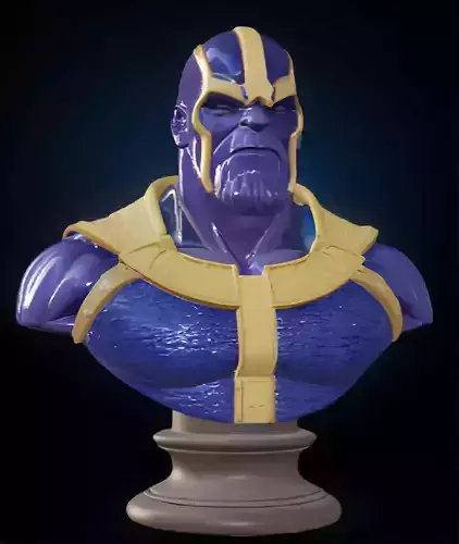 Thanos Bust 3D Model - STL Printable Marvel Sculpture
