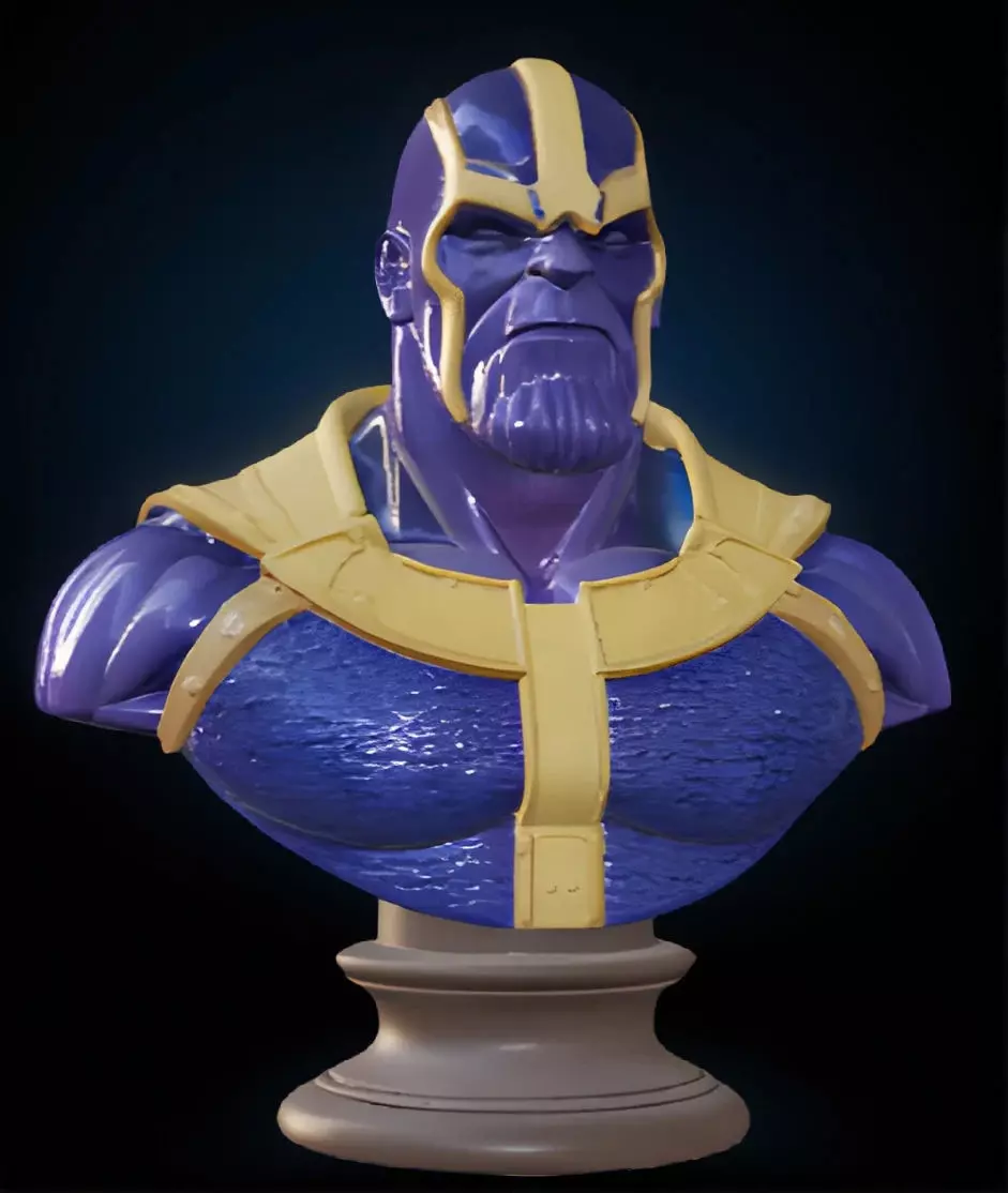 Thanos Bust 3D Model - STL Printable Marvel Sculpture 3D print model_0