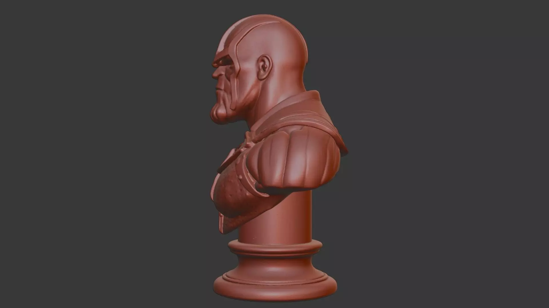 Thanos Bust 3D Model - STL Printable Marvel Sculpture 3D print model_3