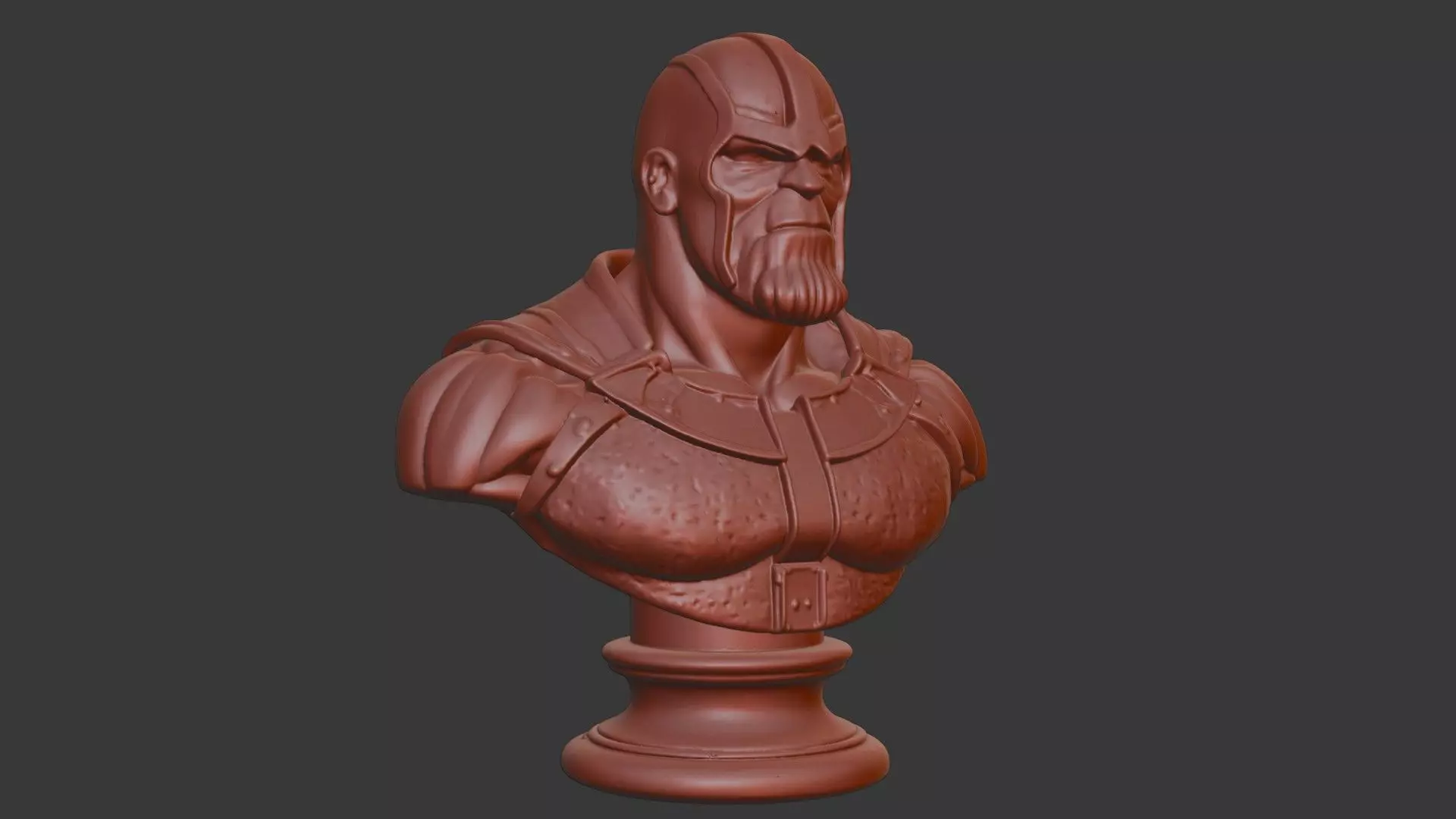 Thanos Bust 3D Model - STL Printable Marvel Sculpture 3D print model_1