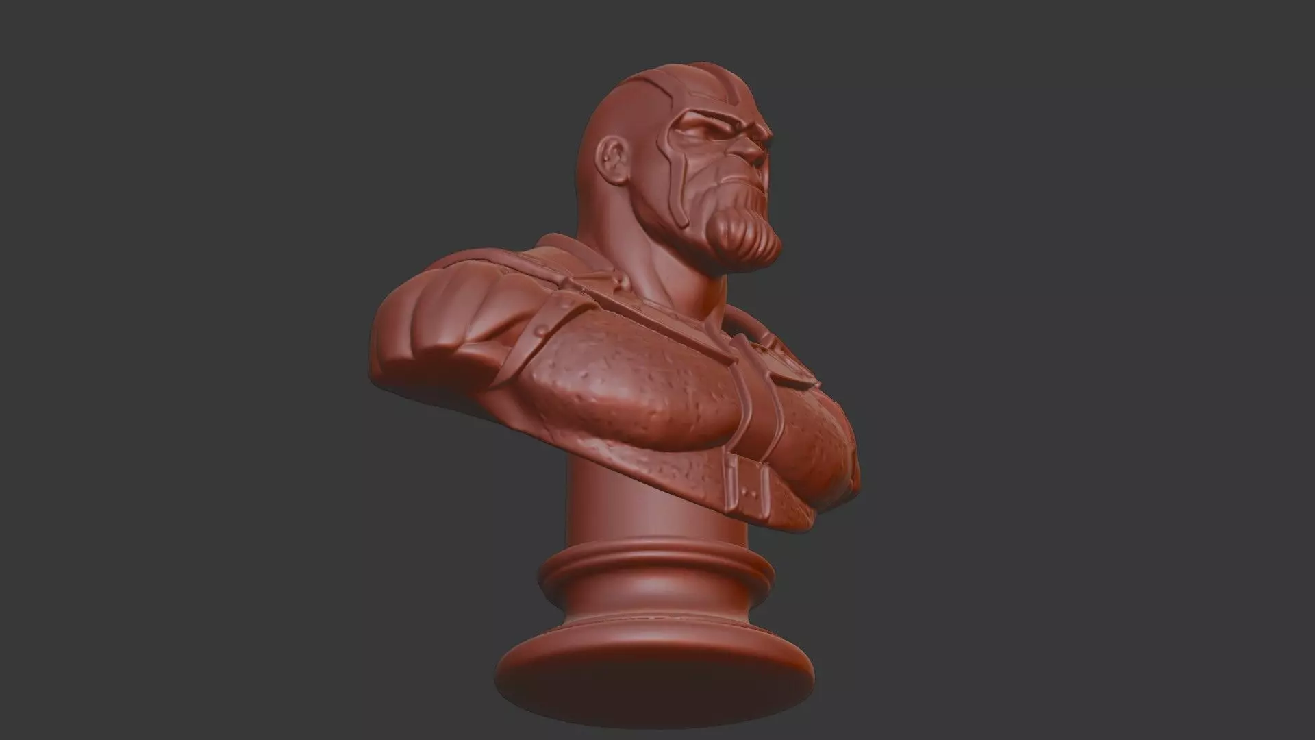 Thanos Bust 3D Model - STL Printable Marvel Sculpture 3D print model_6
