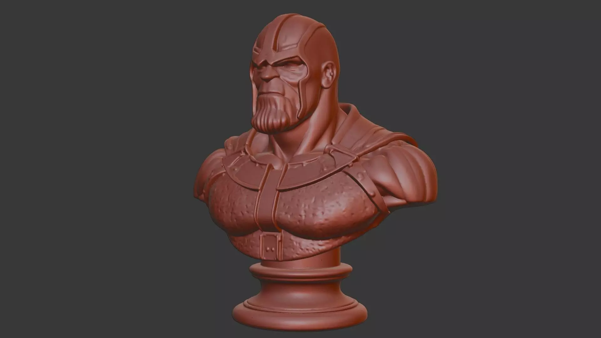 Thanos Bust 3D Model - STL Printable Marvel Sculpture 3D print model_7