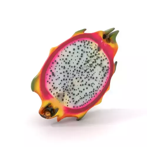 Vibrant Dragon Fruit model pack Low-poly 3D model 6