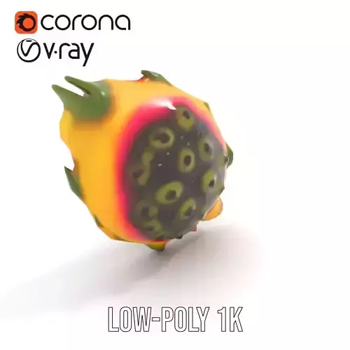 Vibrant Dragon Fruit model pack Low-poly 3D model 7