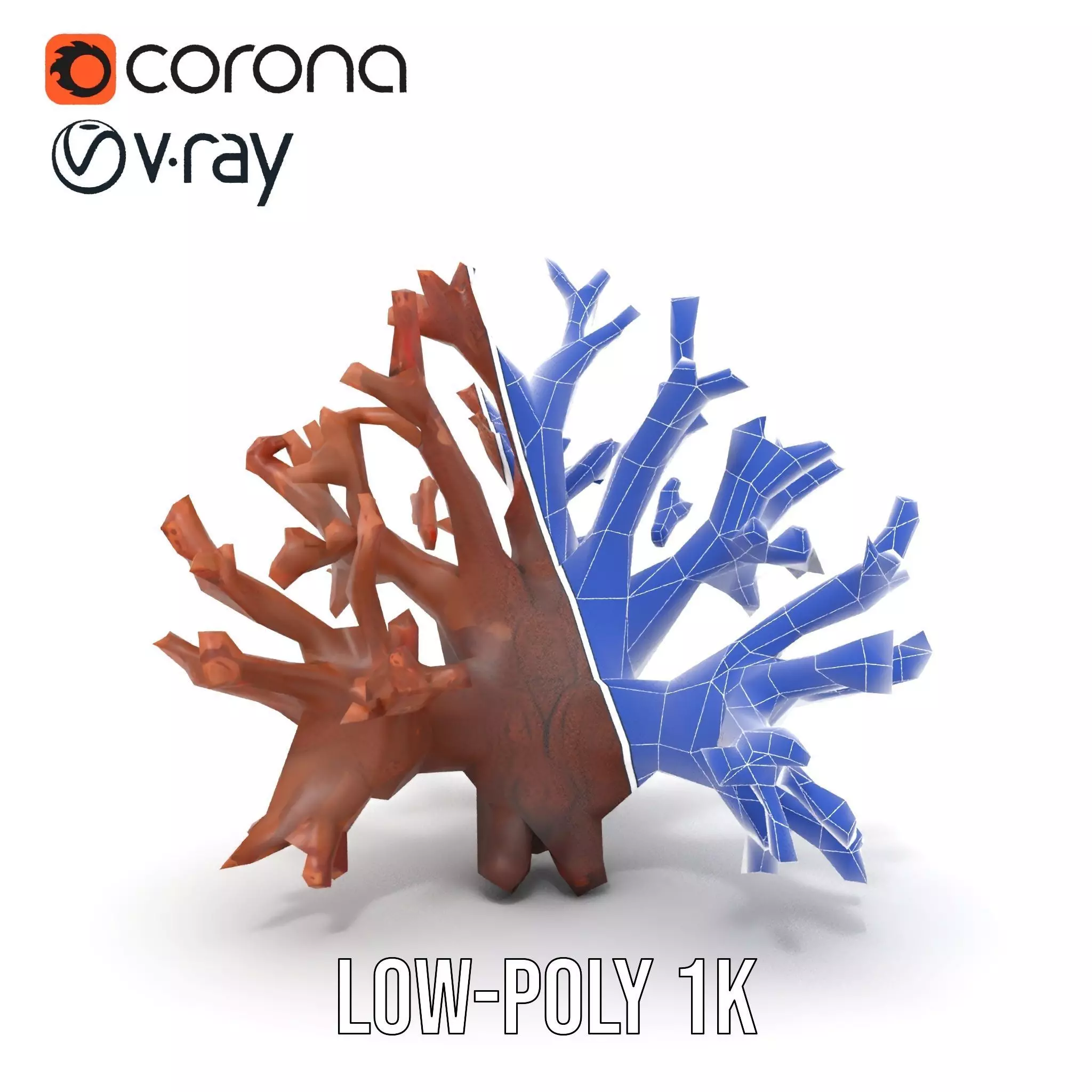 Rustic Coral Structure model pack Low-poly 3D model_31