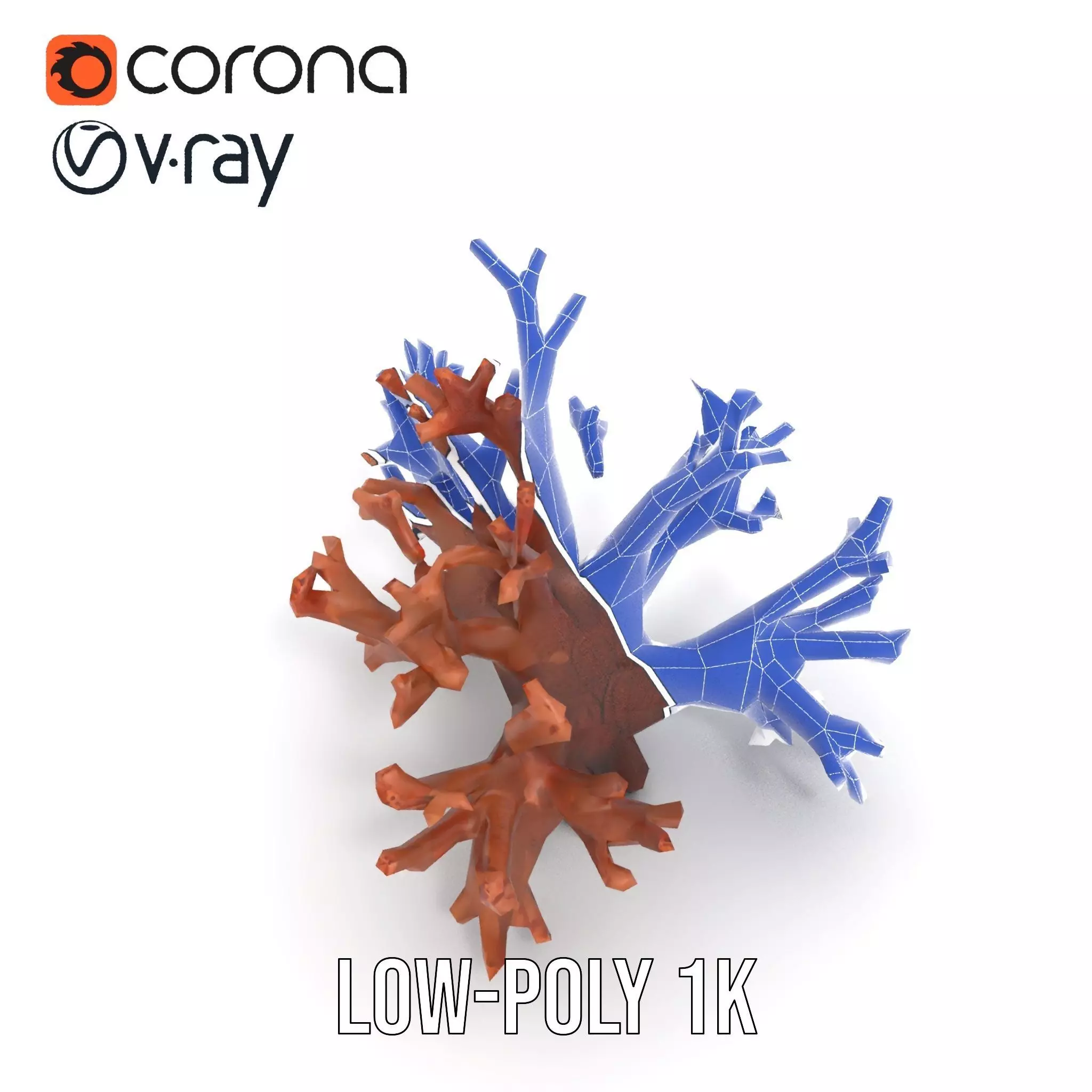 Rustic Coral Structure model pack Low-poly 3D model_12