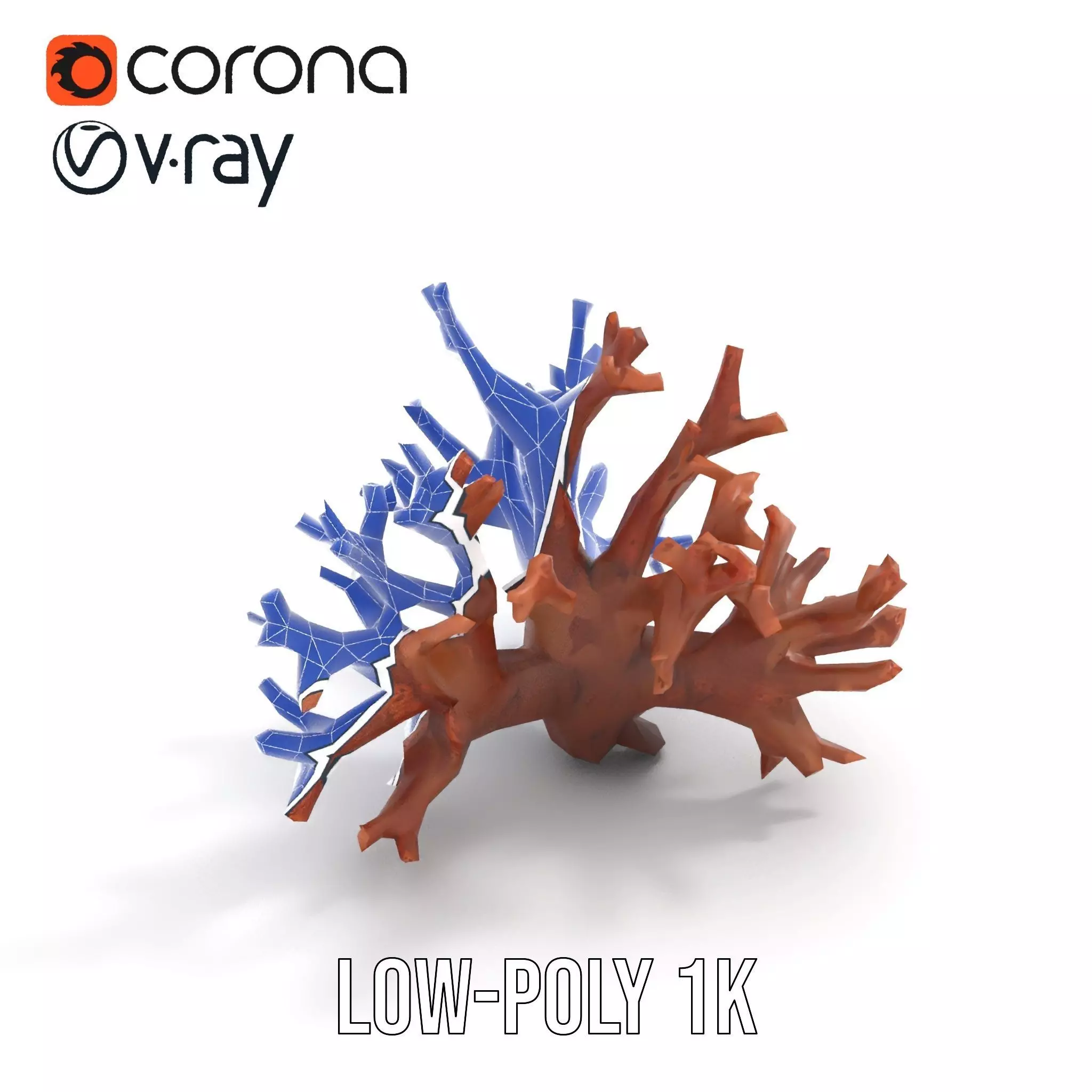 Rustic Coral Structure model pack Low-poly 3D model_14