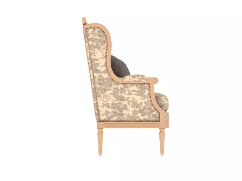 Classic Armchair 3D model_2
