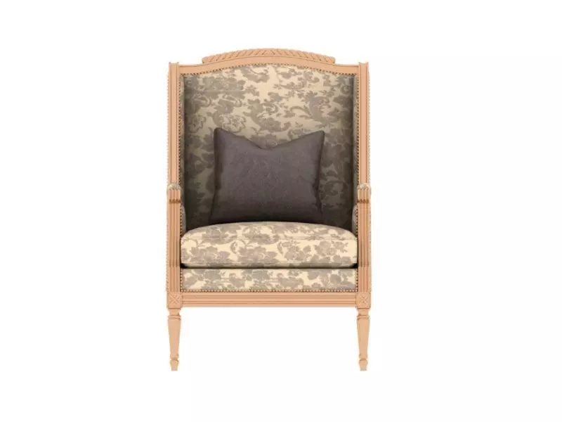 Classic Armchair 3D model_1