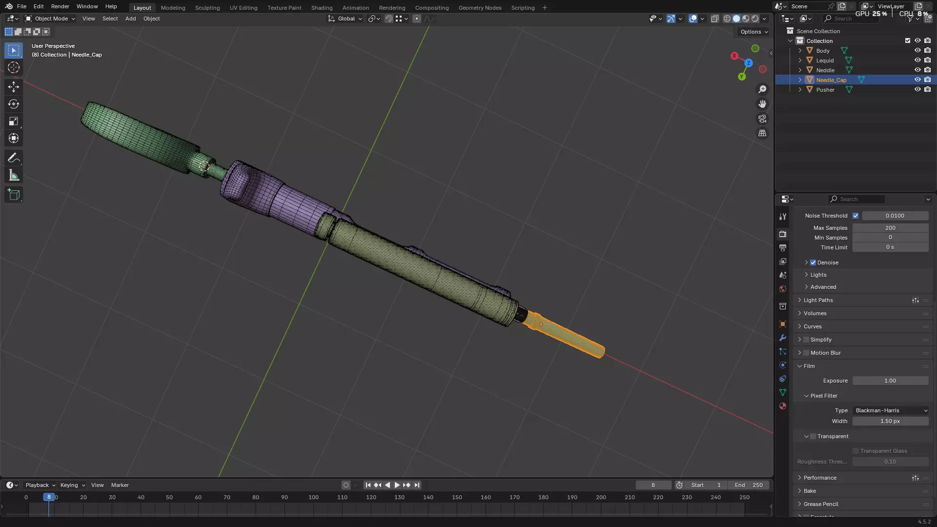 Dental Self Aspirating Syringe02 3D model_64