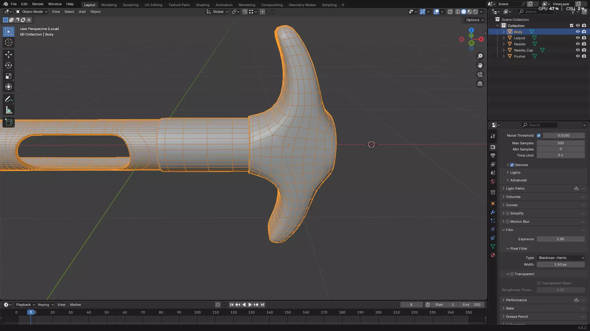Dental Self Aspirating Syringe02 3D model_33