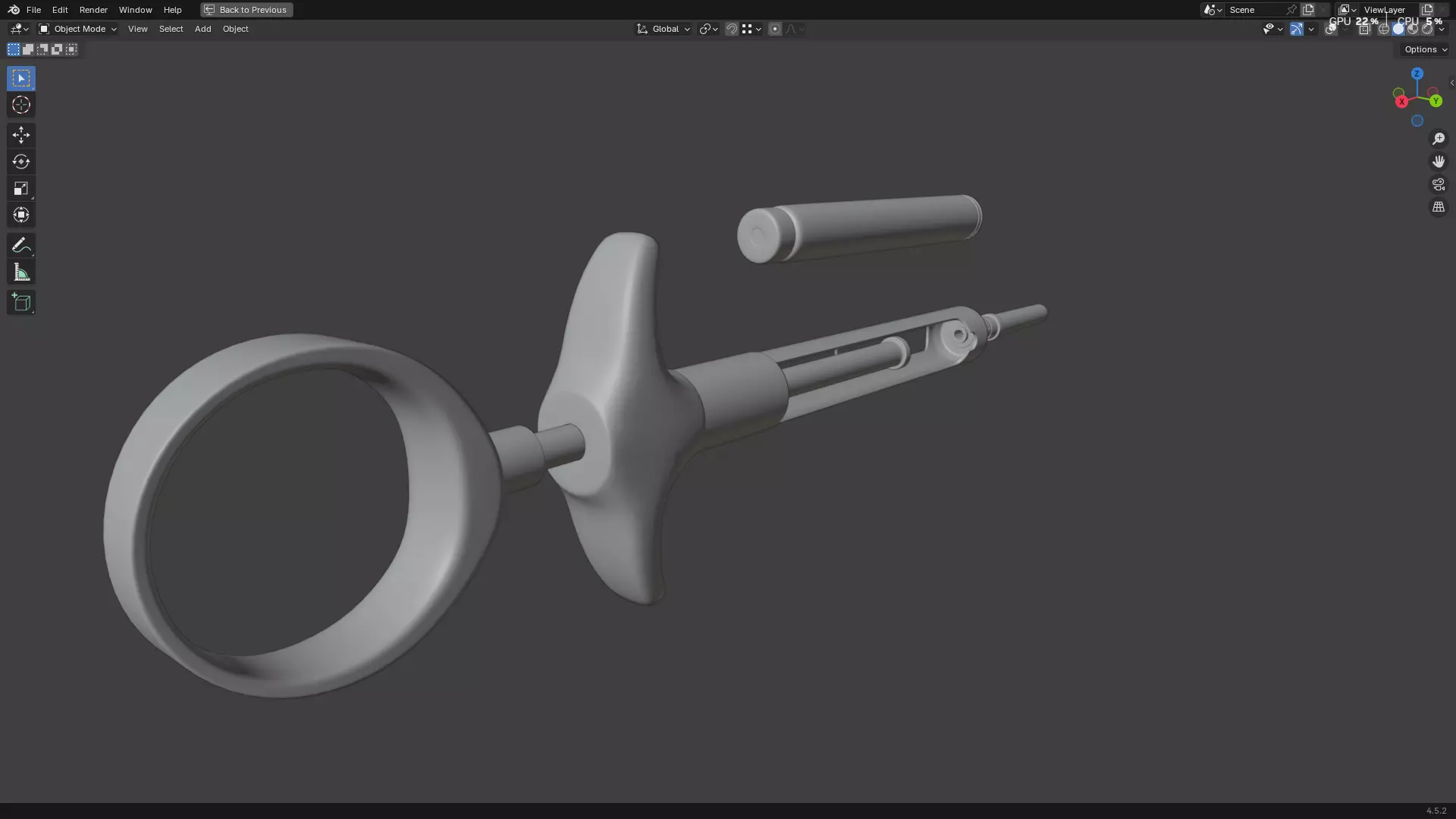 Dental Self Aspirating Syringe02 3D model_11