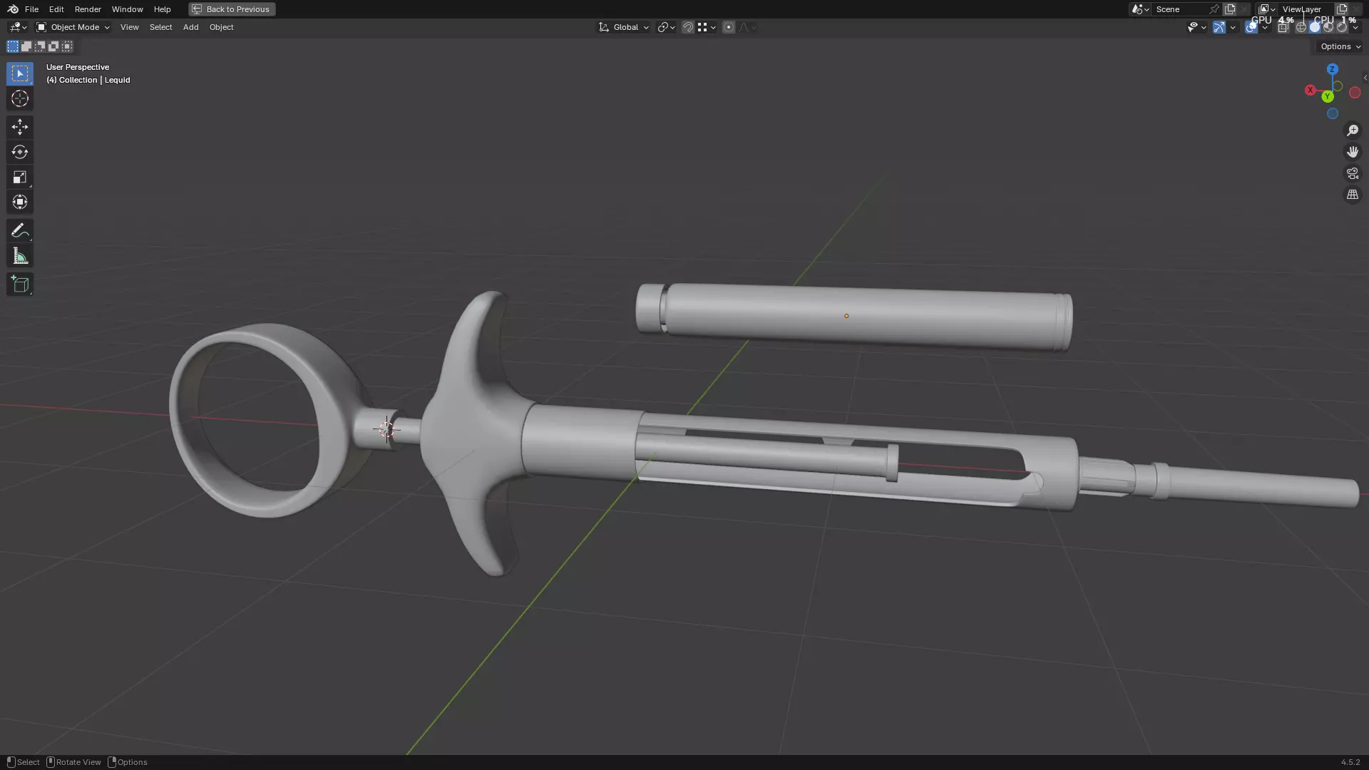 Dental Self Aspirating Syringe02 3D model_3