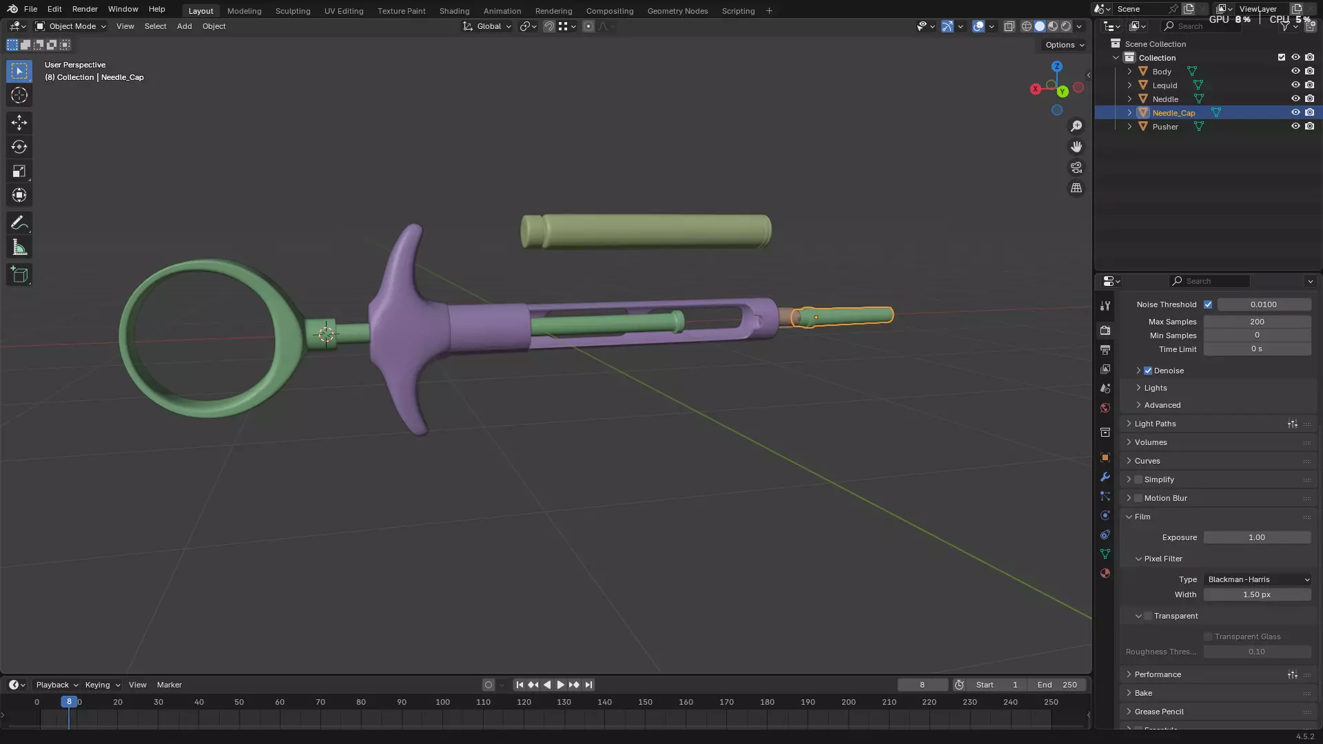 Dental Self Aspirating Syringe02 3D model_60