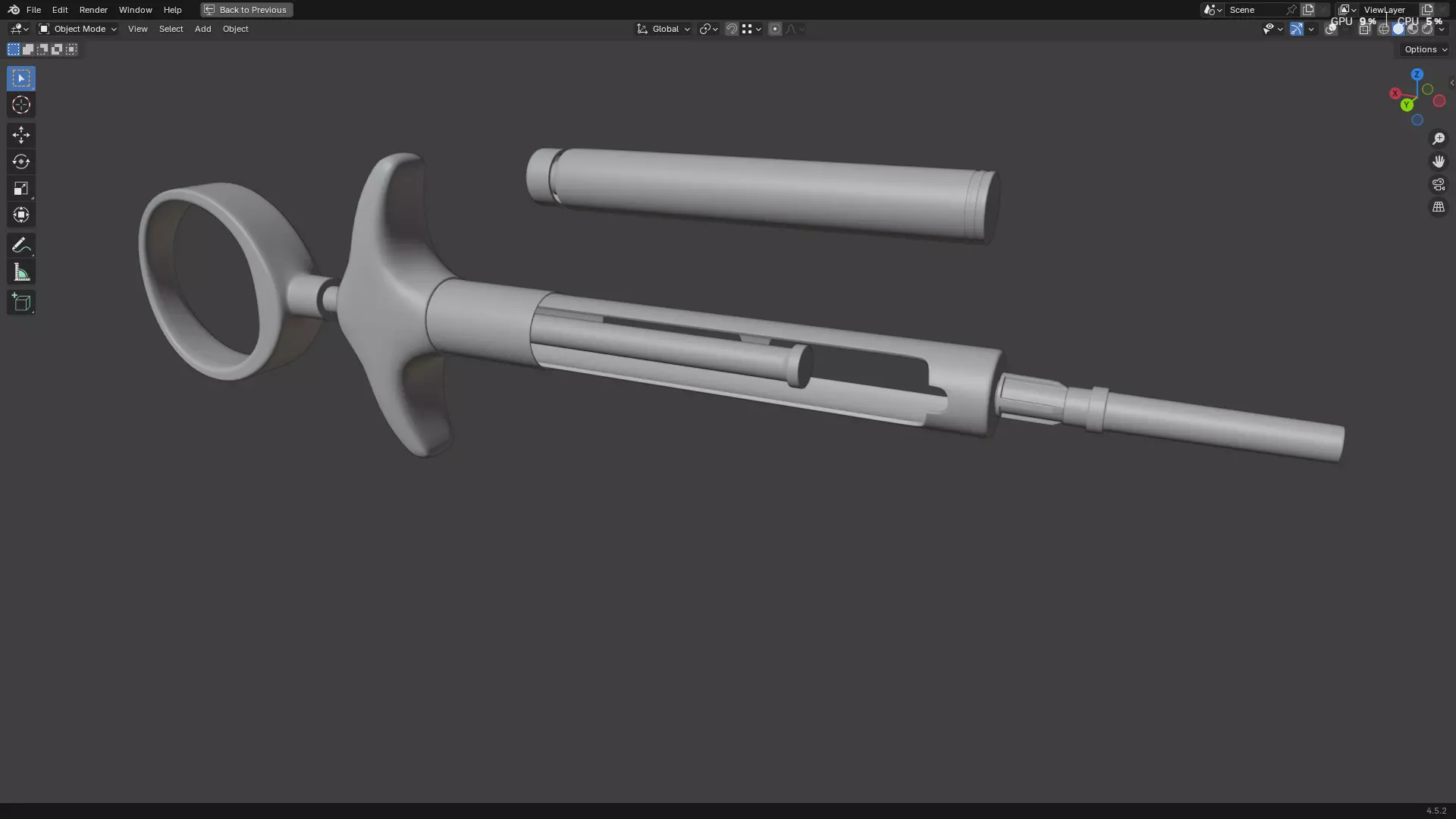 Dental Self Aspirating Syringe02 3D model_10