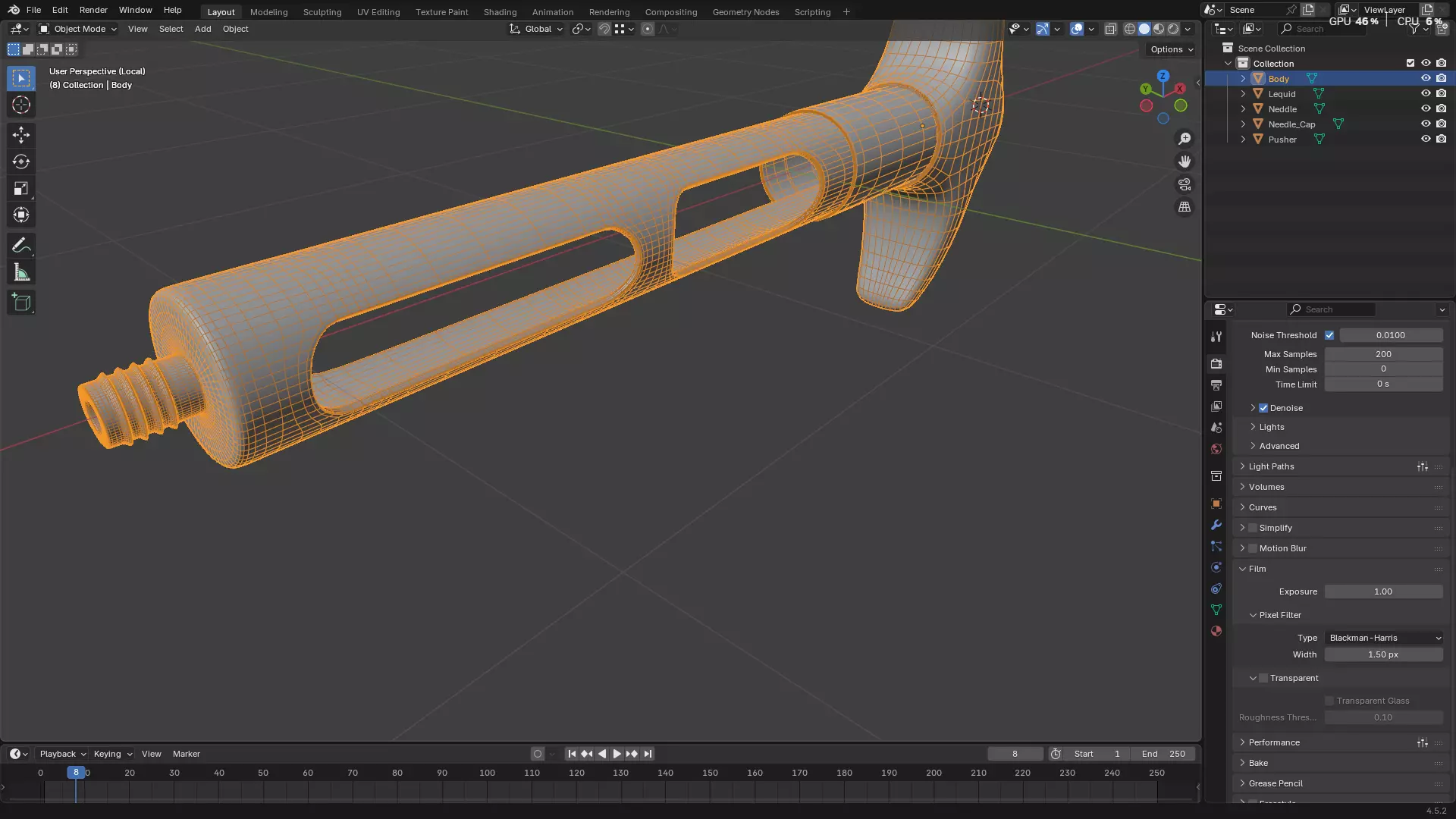 Dental Self Aspirating Syringe02 3D model_32