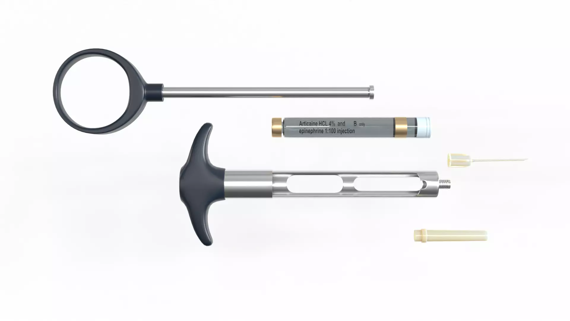 Dental Self Aspirating Syringe02 3D model_1