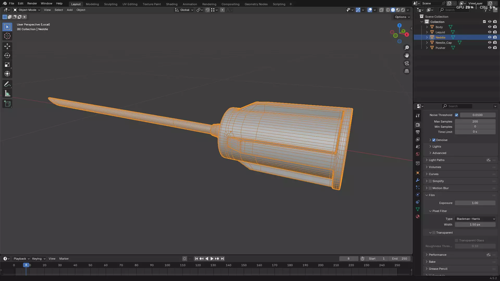 Dental Self Aspirating Syringe02 3D model_50