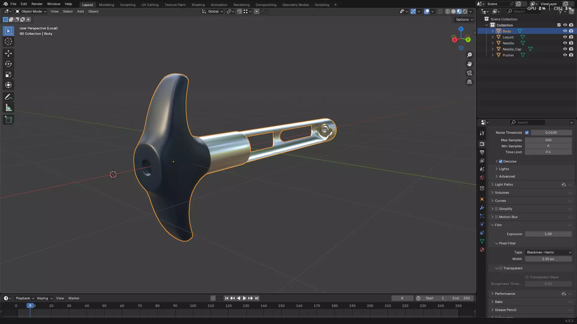 Dental Self Aspirating Syringe02 3D model_40