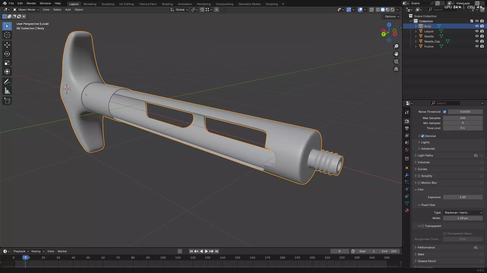 Dental Self Aspirating Syringe02 3D model_37