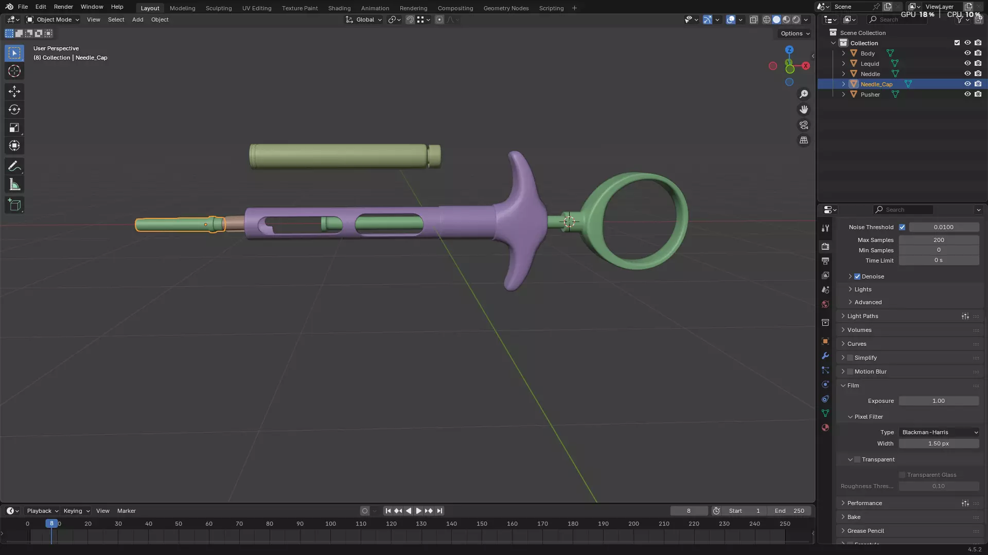 Dental Self Aspirating Syringe02 3D model_61