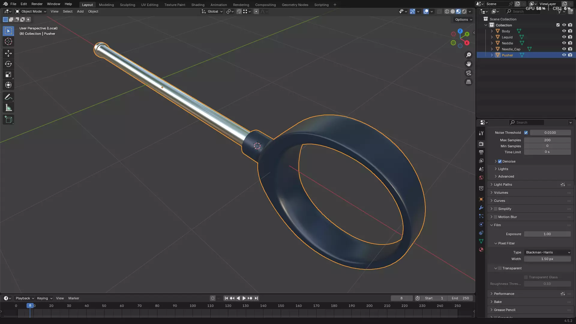 Dental Self Aspirating Syringe02 3D model_44