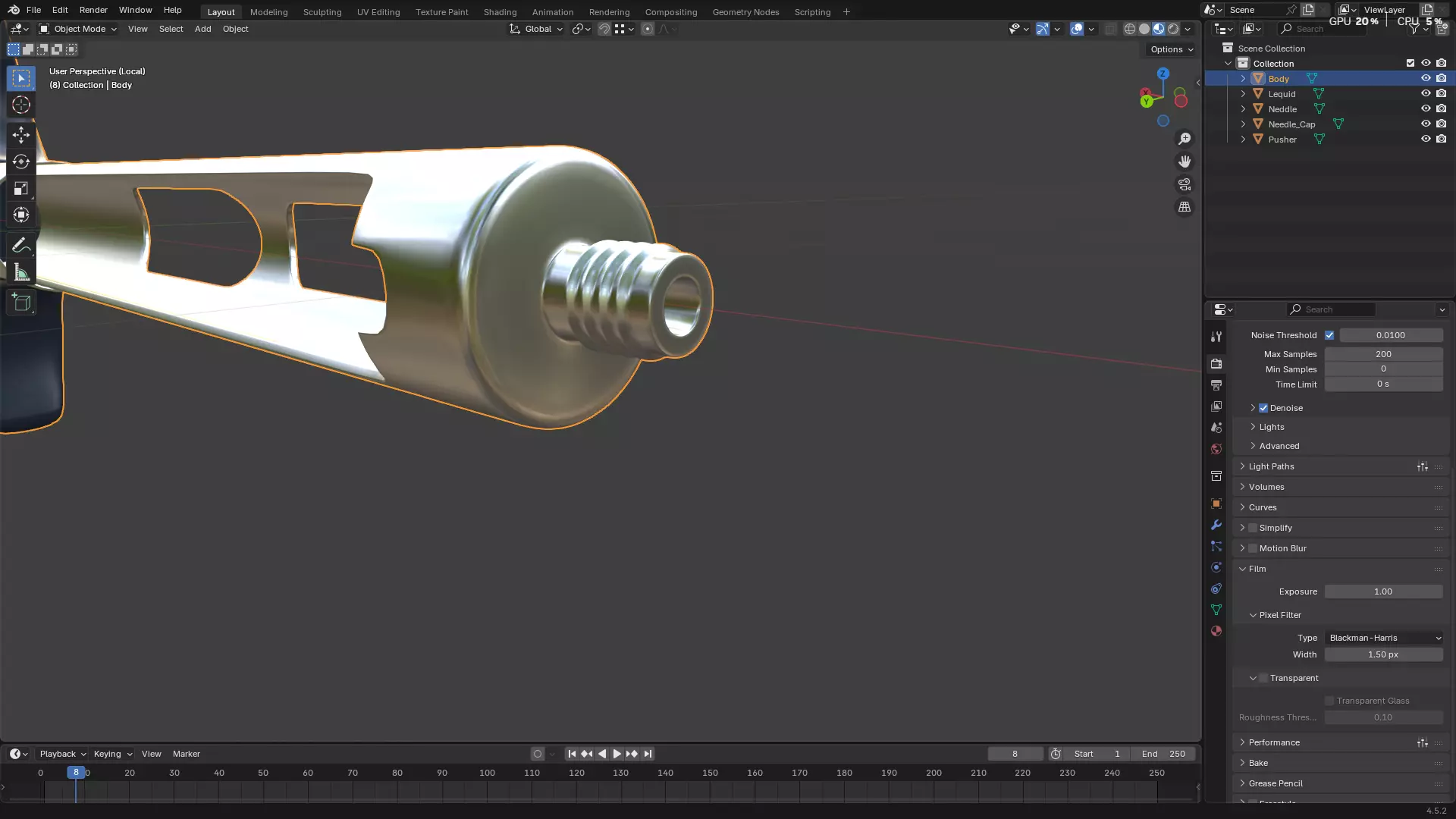 Dental Self Aspirating Syringe02 3D model_38
