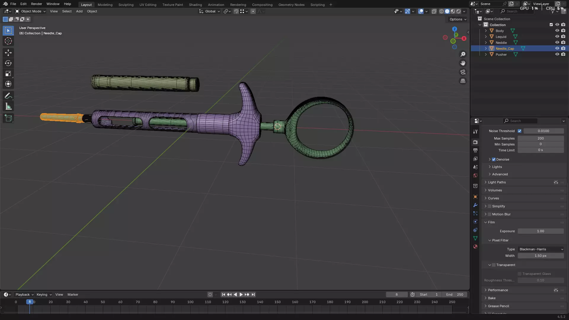 Dental Self Aspirating Syringe02 3D model_62