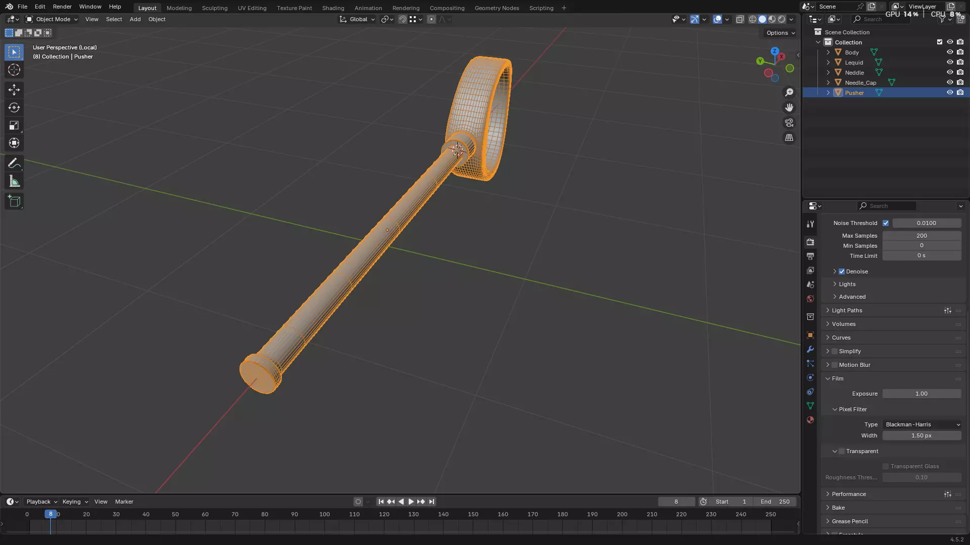 Dental Self Aspirating Syringe02 3D model_46
