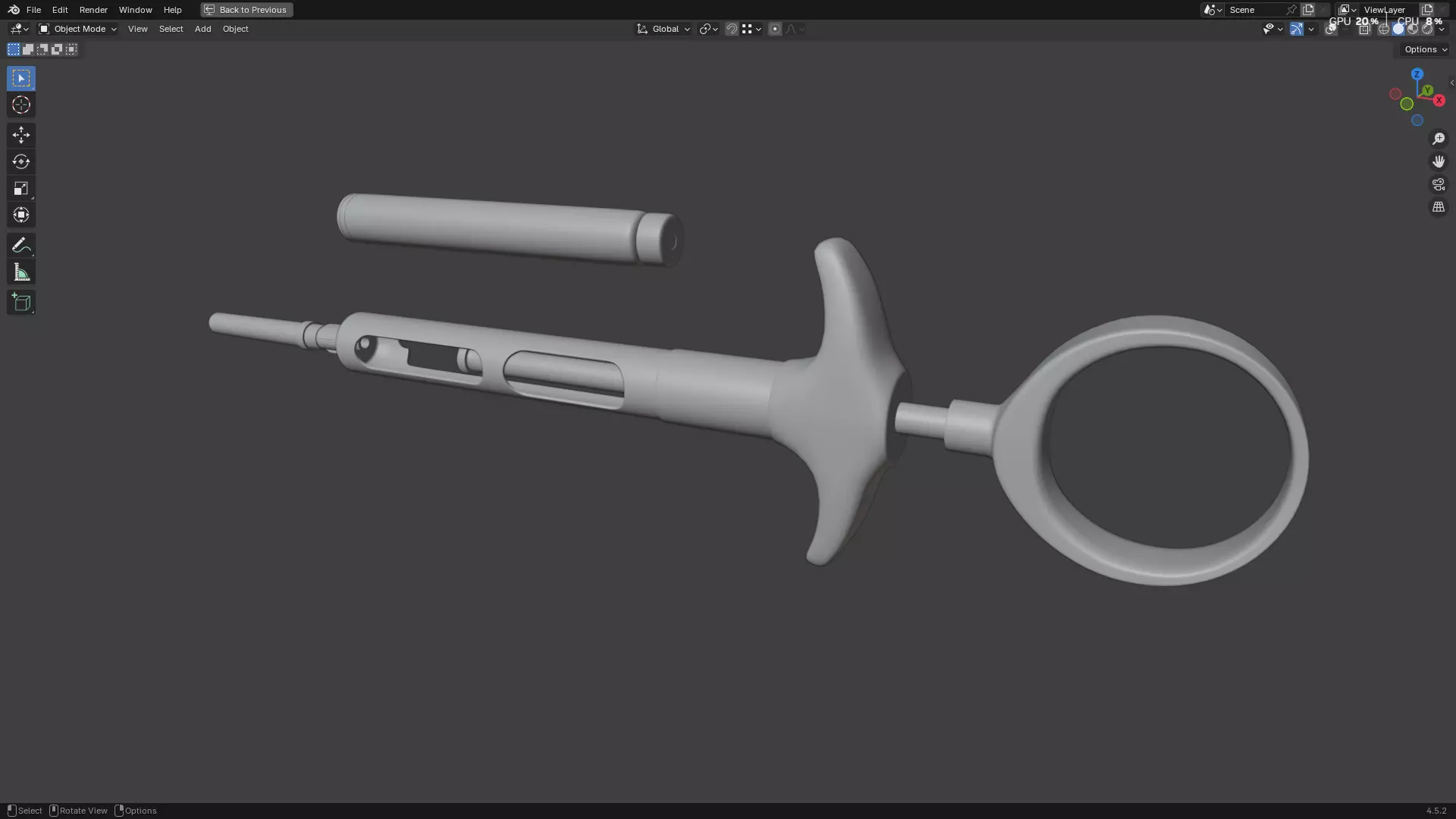 Dental Self Aspirating Syringe02 3D model_6