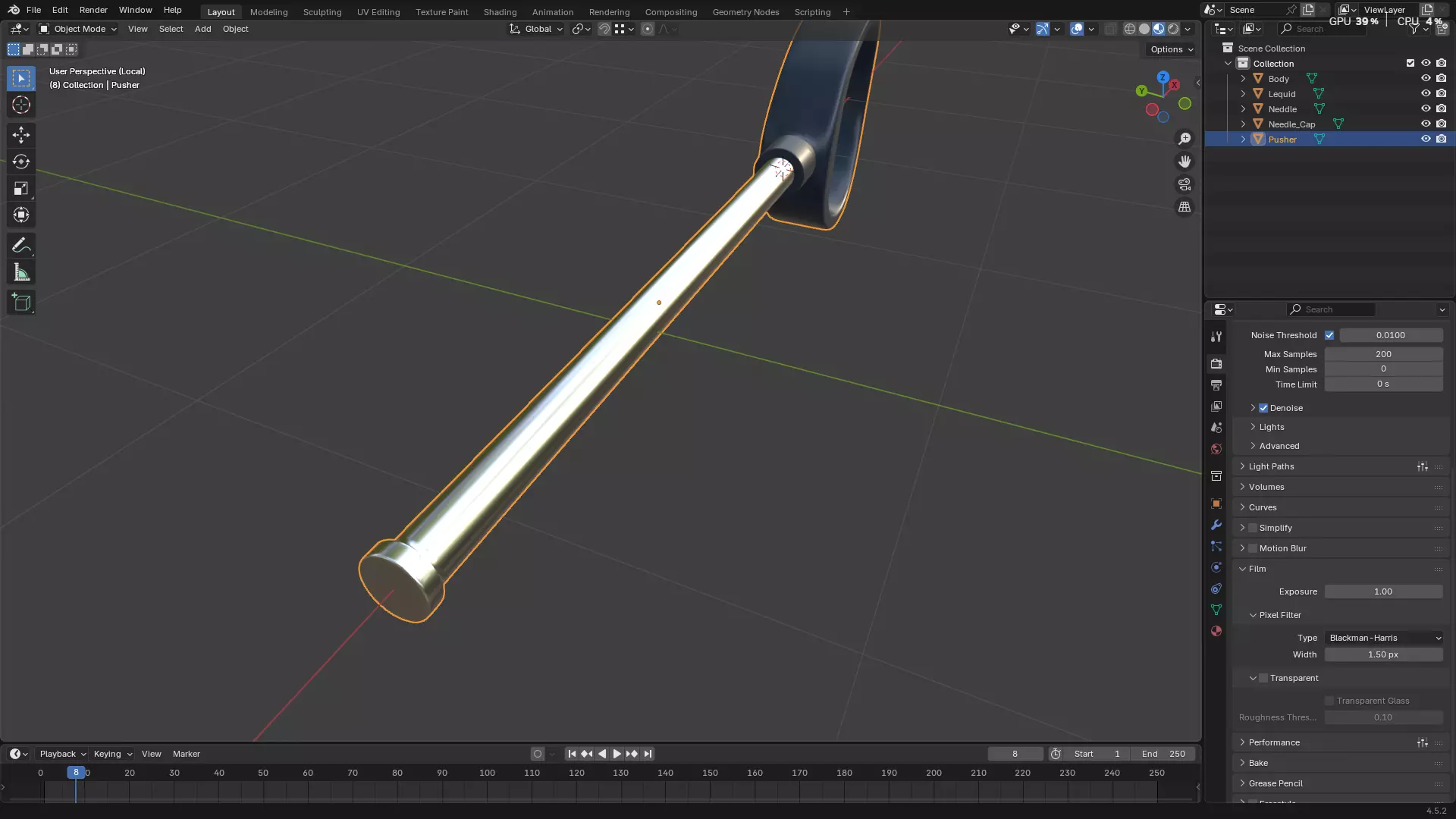 Dental Self Aspirating Syringe02 3D model_45
