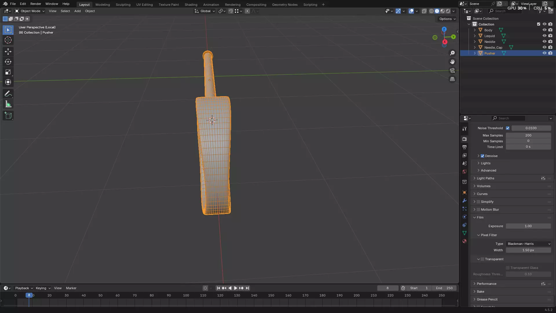 Dental Self Aspirating Syringe02 3D model_47