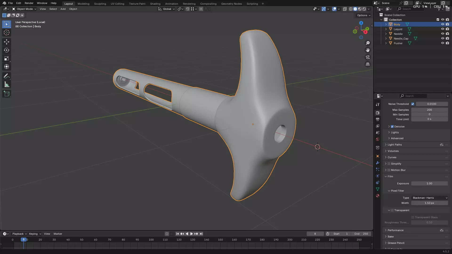 Dental Self Aspirating Syringe02 3D model_35