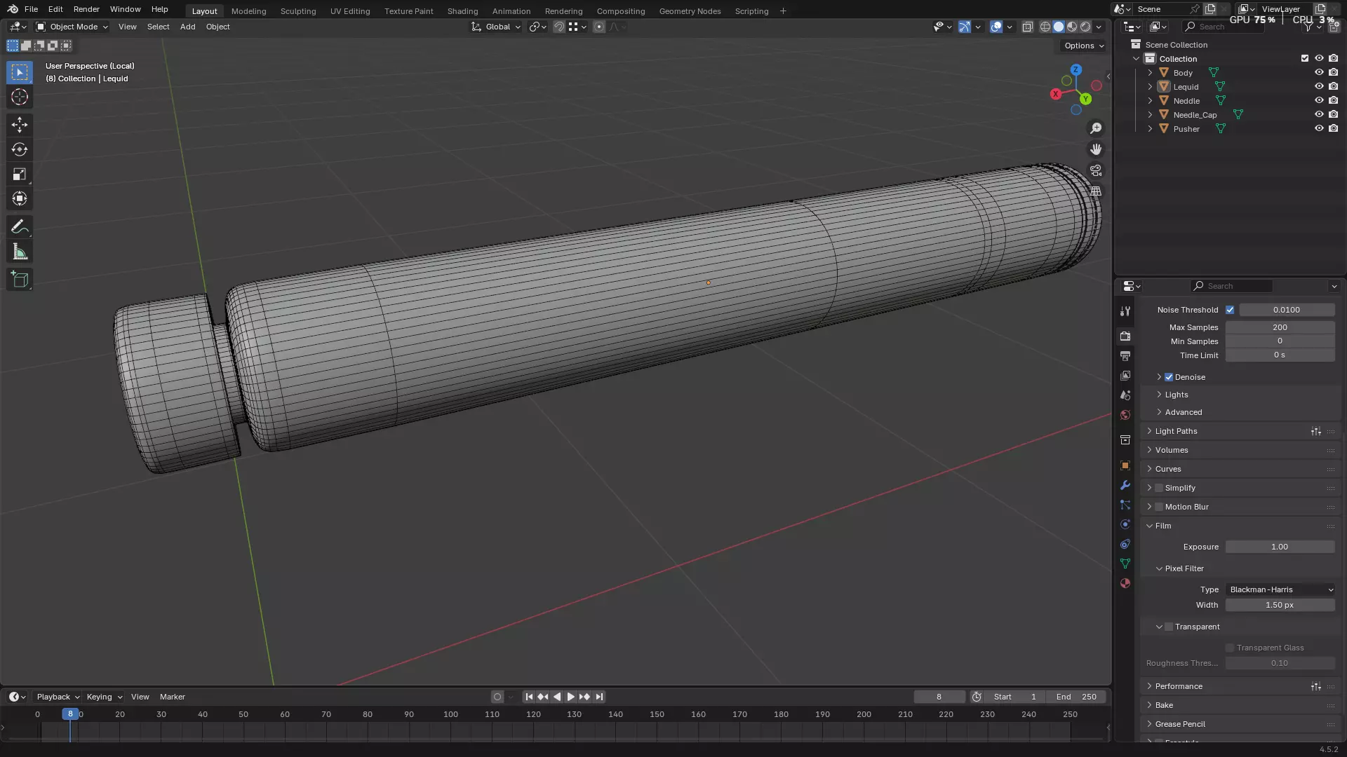 Dental Self Aspirating Syringe02 3D model_26