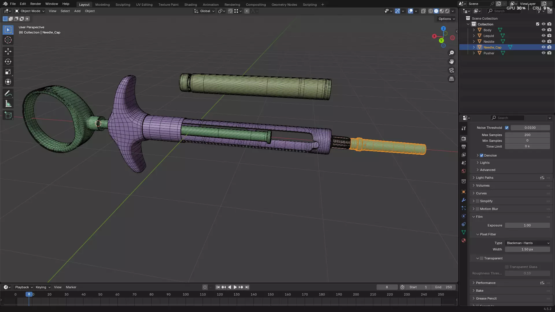Dental Self Aspirating Syringe02 3D model_63