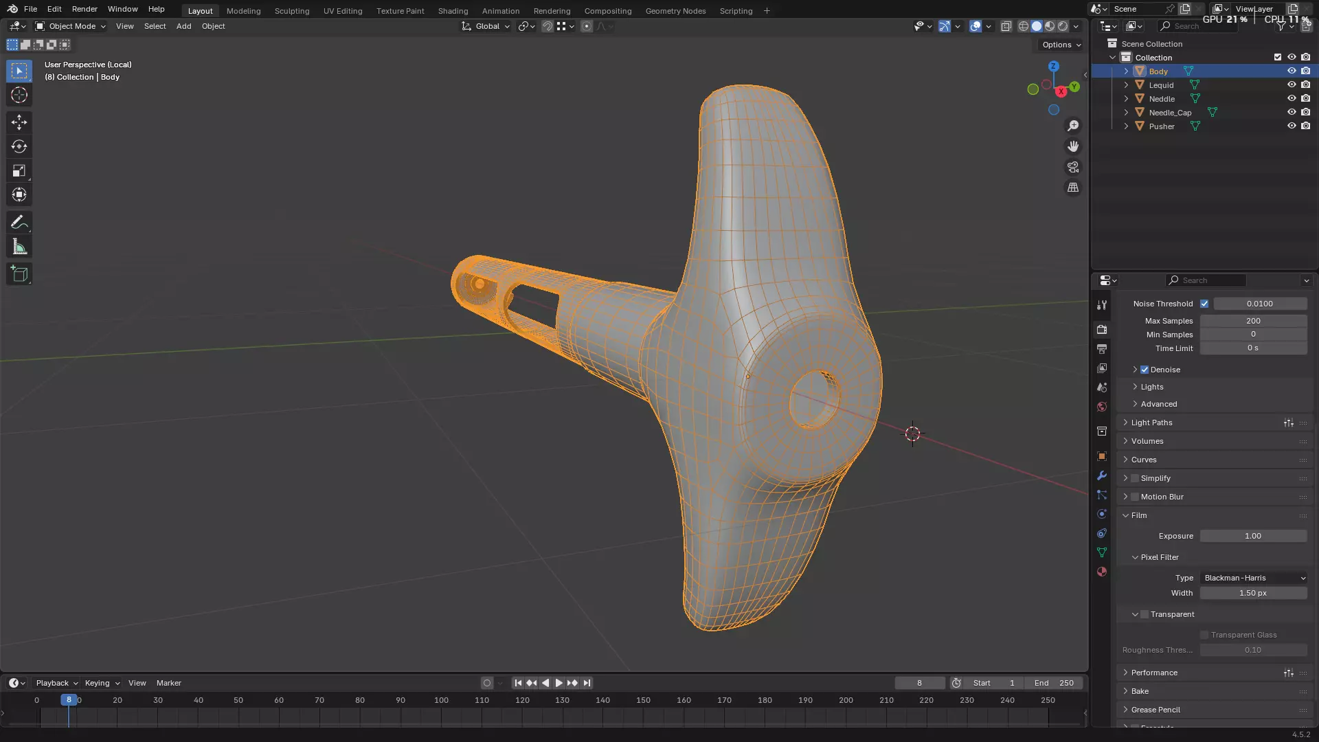 Dental Self Aspirating Syringe02 3D model_34