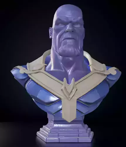 Thanos Bust 3D Model - STL Printable Marvel Sculpture