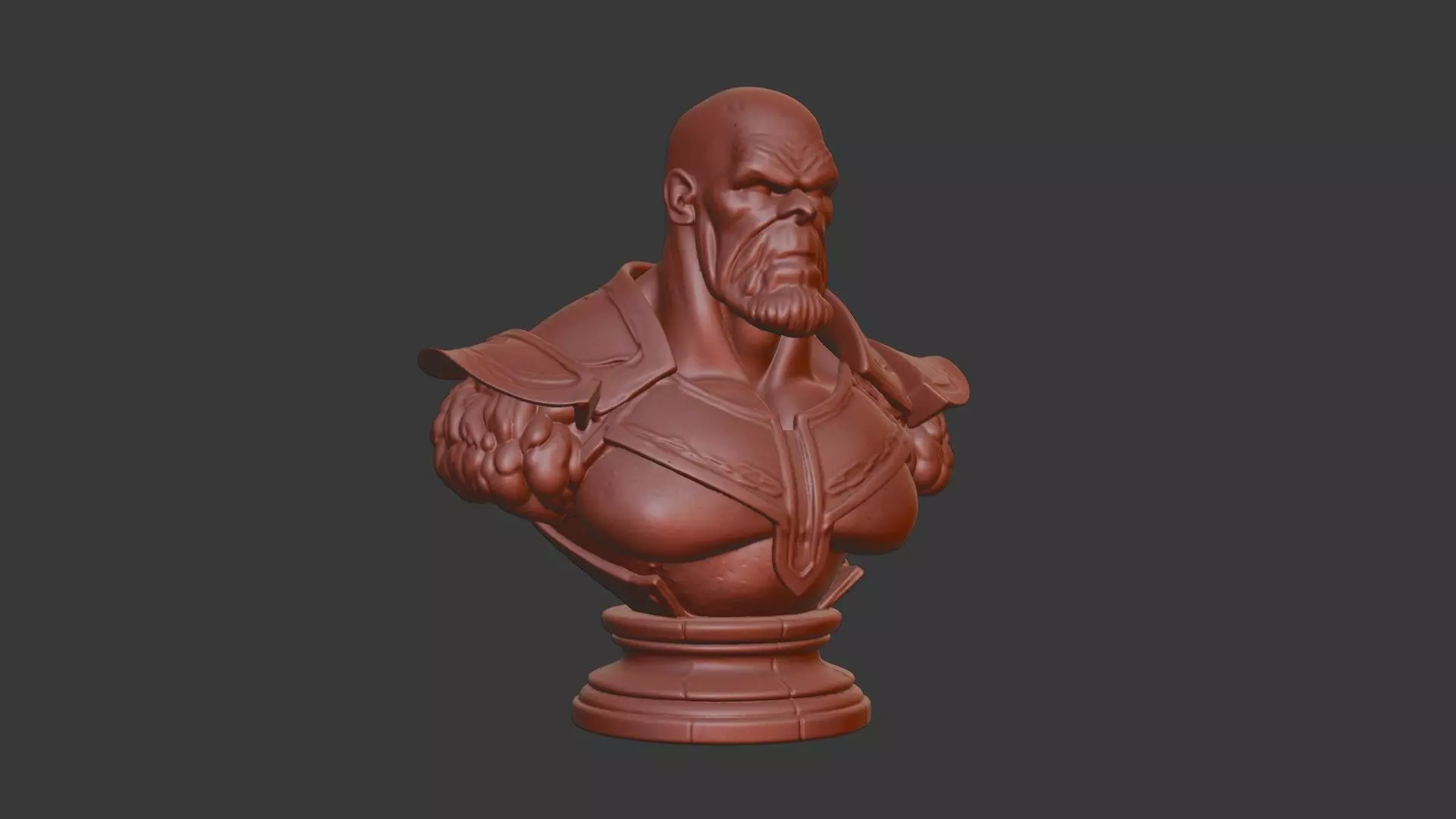 Thanos Bust 3D Model - STL Printable Marvel Sculpture 3D print model_1