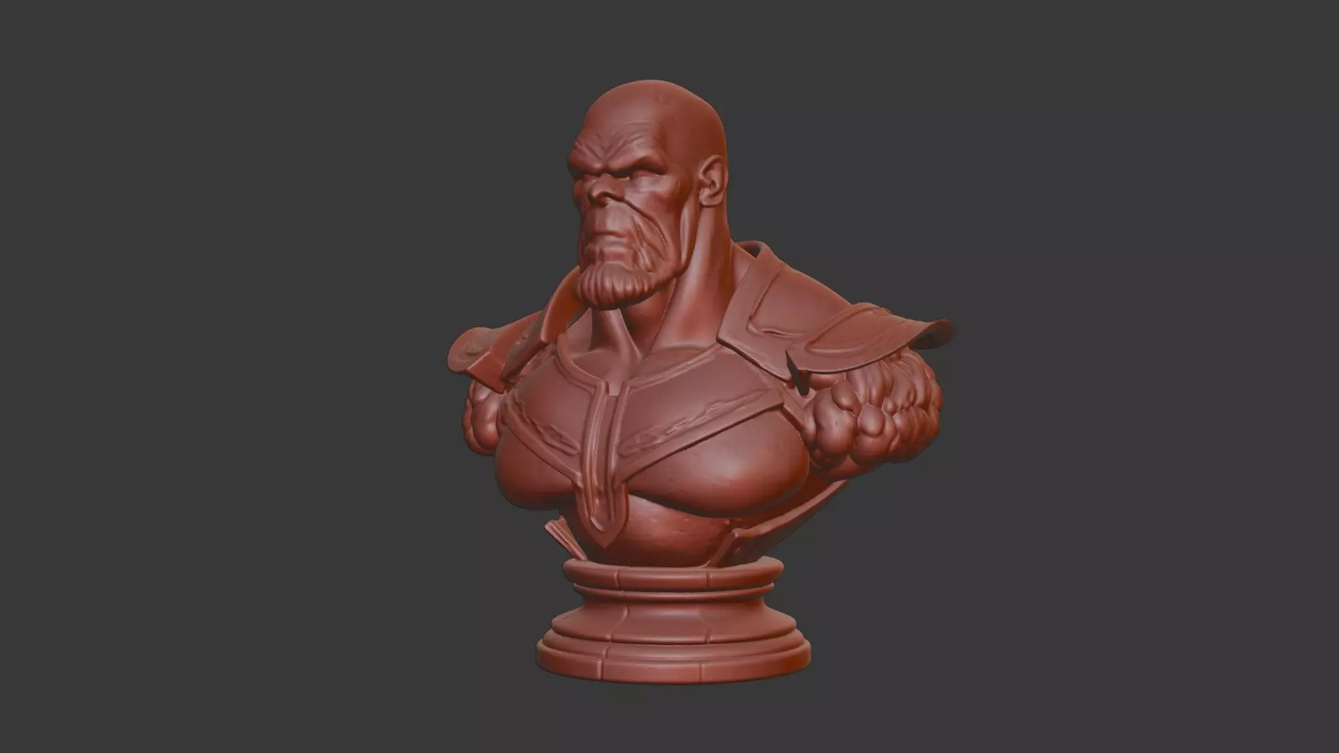 Thanos Bust 3D Model - STL Printable Marvel Sculpture 3D print model_7