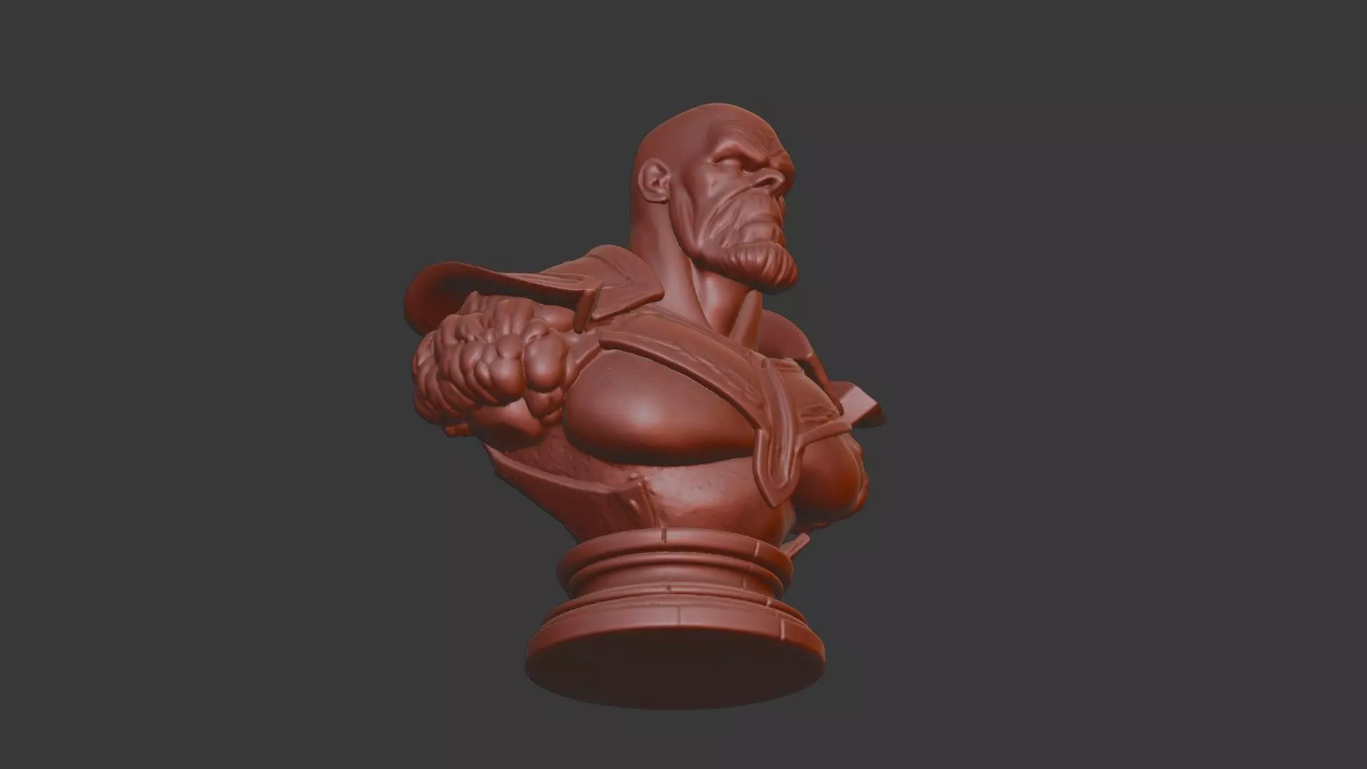 Thanos Bust 3D Model - STL Printable Marvel Sculpture 3D print model_6