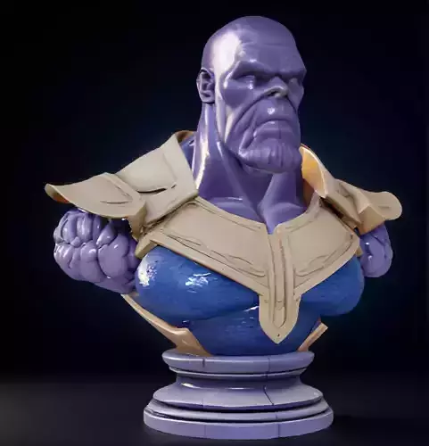 Thanos Bust 3D Model - STL Printable Marvel Sculpture