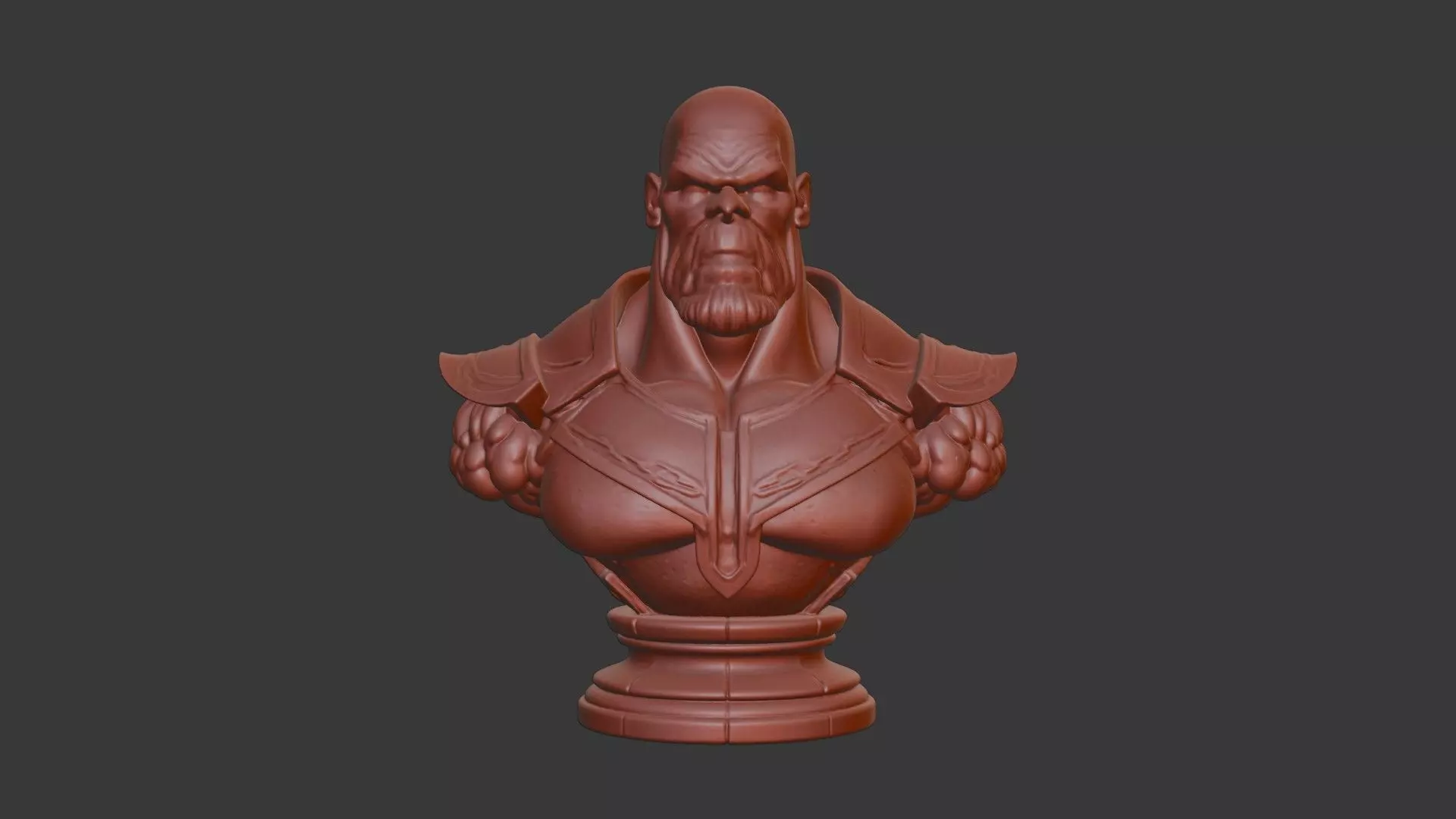 Thanos Bust 3D Model - STL Printable Marvel Sculpture 3D print model_2